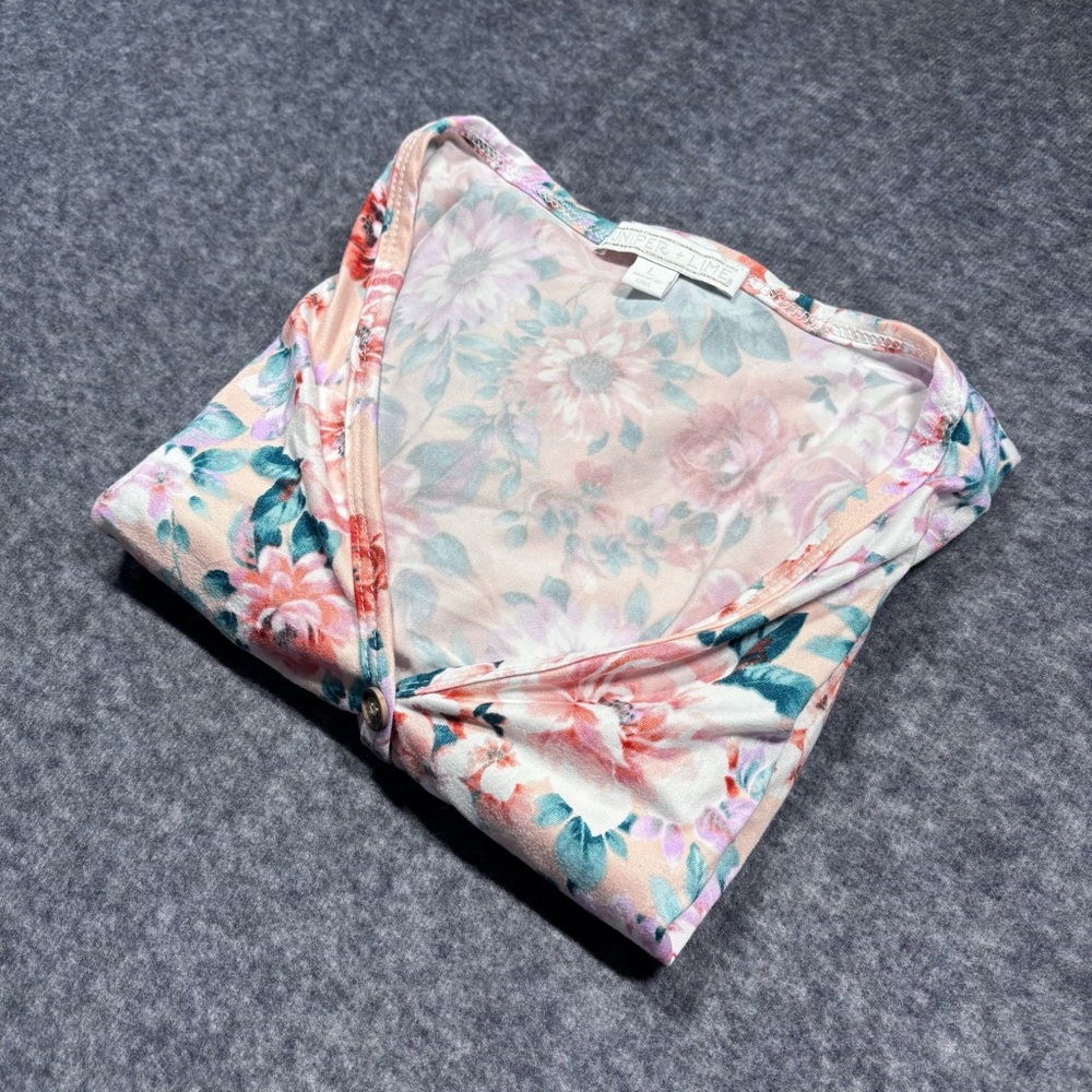 Floral Knot-Front V-Neck Blouse - Picture 12 of 12